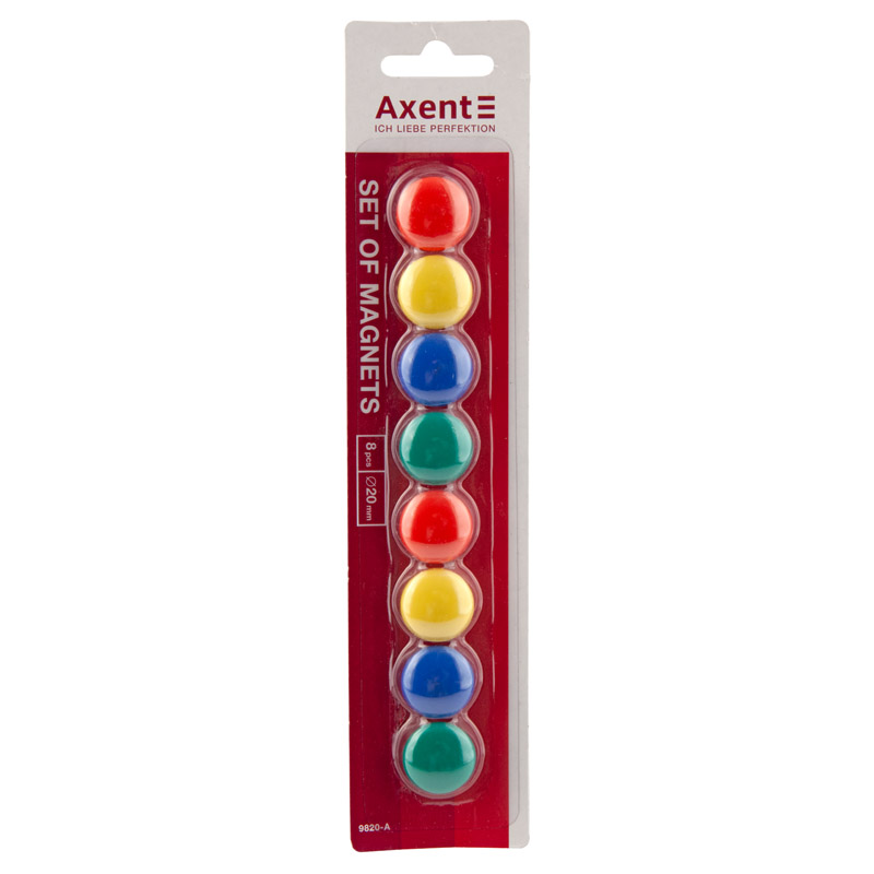 Набір магнітів Axent 9820-A 20 мм, 8 штук